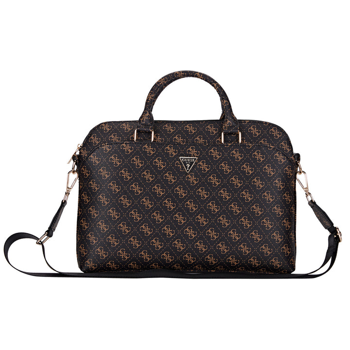 Guess 15 Inch PU Leather Laptop and Tablet Bag - New 4G - Zwart-Laptopcover-Ilumina Benelux