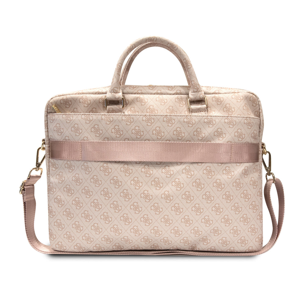 Guess 15 Inch PU Leather Laptop- en Tablettas 4G stripes - Roze-Laptopcover-Ilumina Benelux