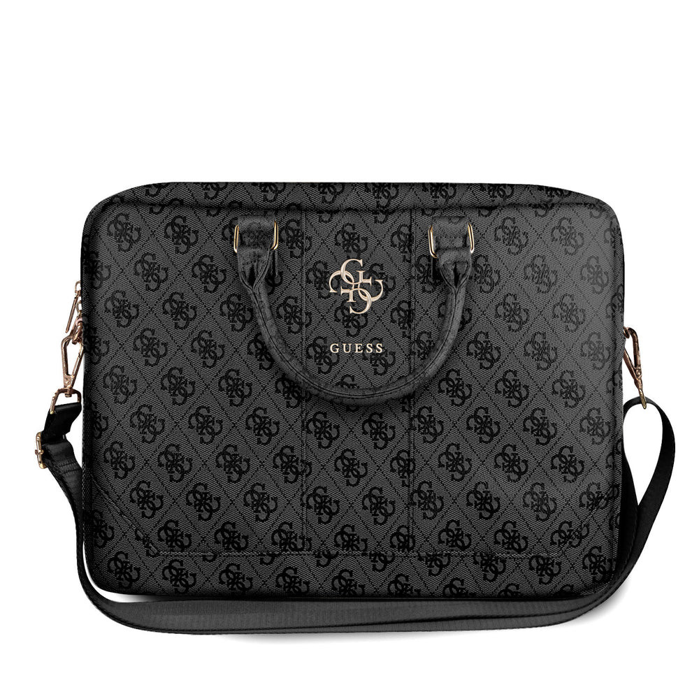 Guess 15 Inch PU Leather Laptop- en Tablettas - Big 4G Logo - Grijs-Laptopcover-Ilumina Benelux