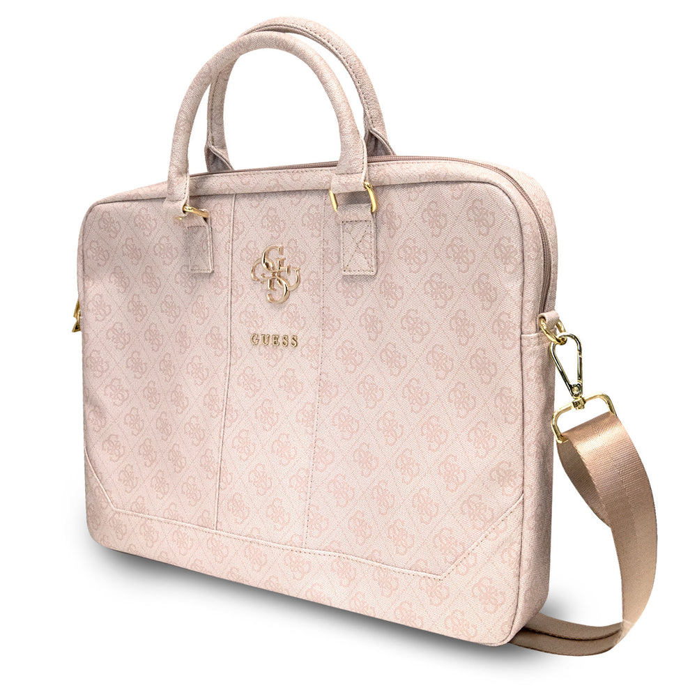 Guess 15 Inch PU Leather Laptop- en Tablettas - Big 4G Logo - Roze-Laptopcover-Ilumina Benelux