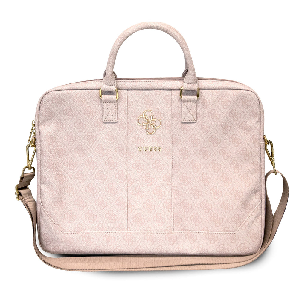 Guess 15 Inch PU Leather Laptop- en Tablettas - Big 4G Logo - Roze-Laptopcover-Ilumina Benelux