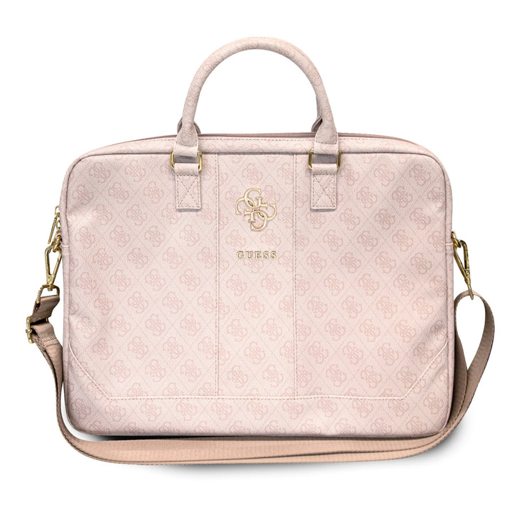 Guess 15 Inch PU Leather Laptop- en Tablettas - Big 4G Logo - Roze-Laptopcover-Ilumina Benelux