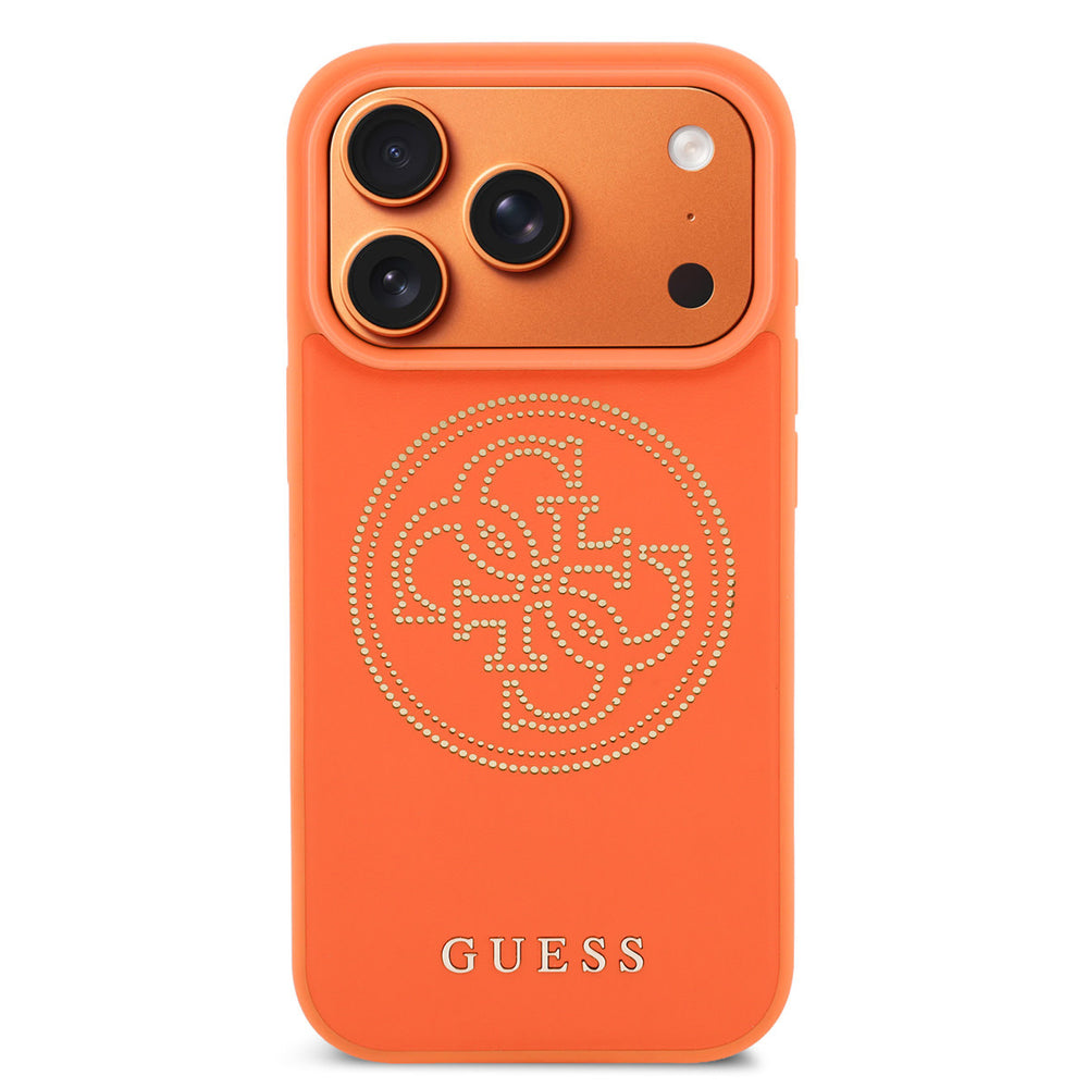 Guess iPhone 17 Pro Backcover hoesje - MagSafe - 4G Perforated Logo - Oranje-Hoesjes-Ilumina Benelux