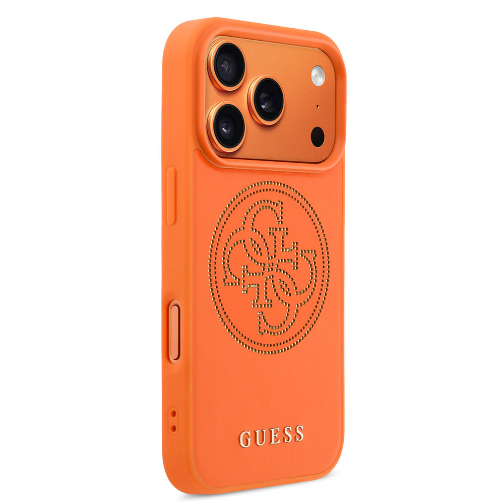 Guess iPhone 17 Pro Backcover hoesje - MagSafe - 4G Perforated Logo - Oranje-Hoesjes-Ilumina Benelux