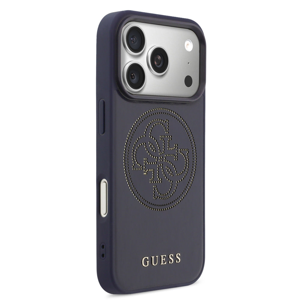 Guess iPhone 17 Pro Max Backcover hoesje - MagSafe - 4G Perforated Logo - Navy-Hoesjes-Ilumina Benelux