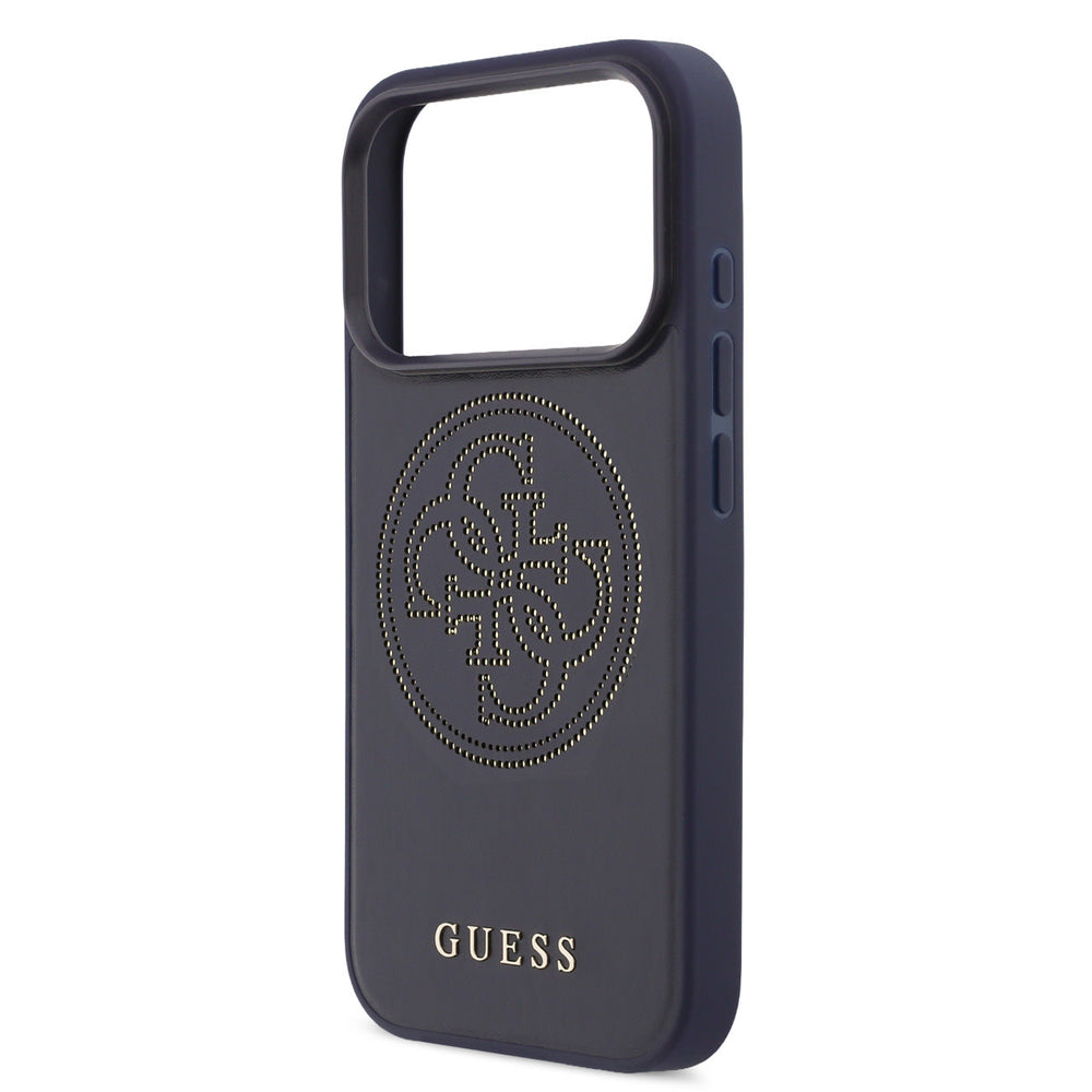 Guess iPhone 17 Pro Max Backcover hoesje - MagSafe - 4G Perforated Logo - Navy-Hoesjes-Ilumina Benelux