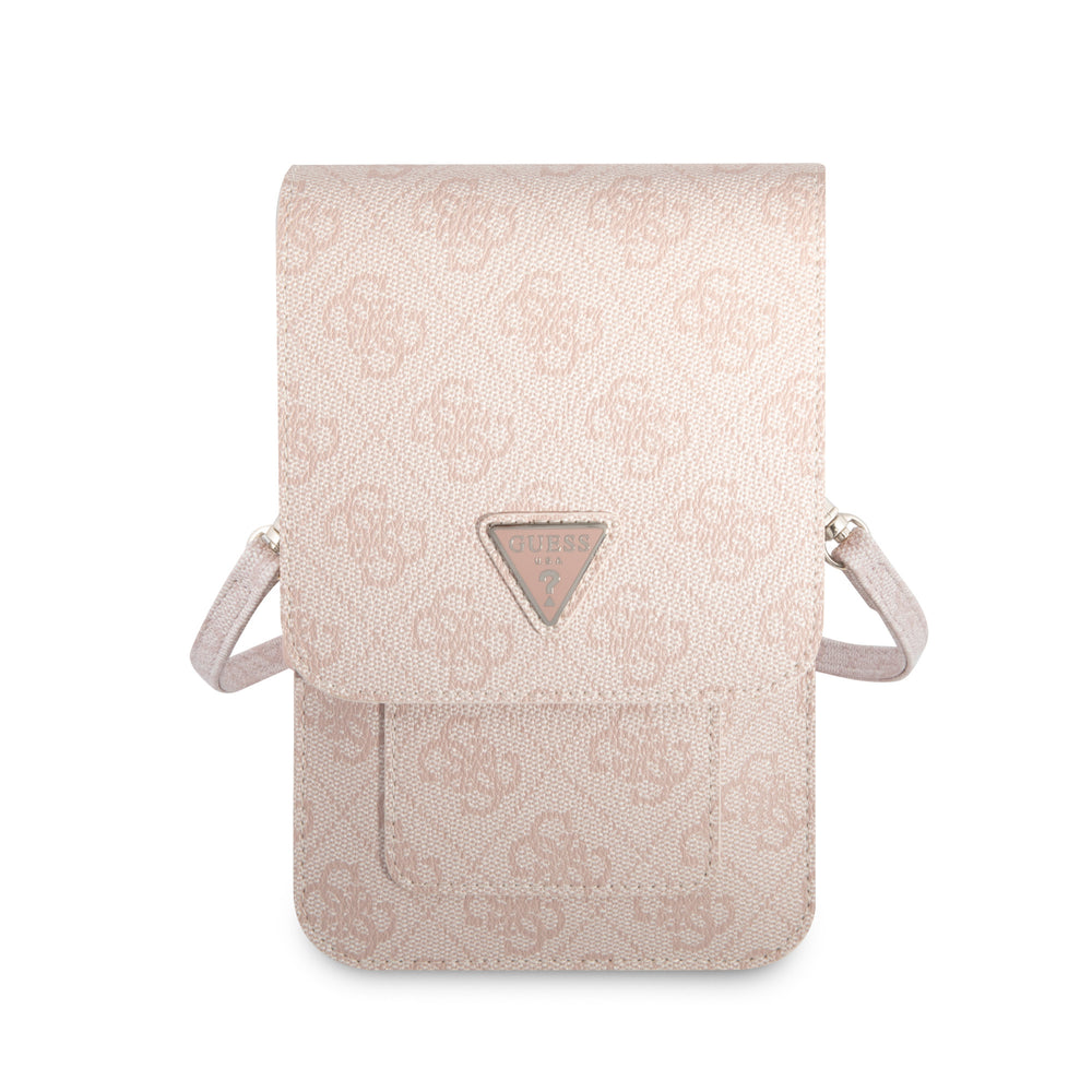 Guess 7 inch PU Leather Telefoontas - Wallet bag - 4G Triangle - Roze-Tablethoesjes-Ilumina Benelux
