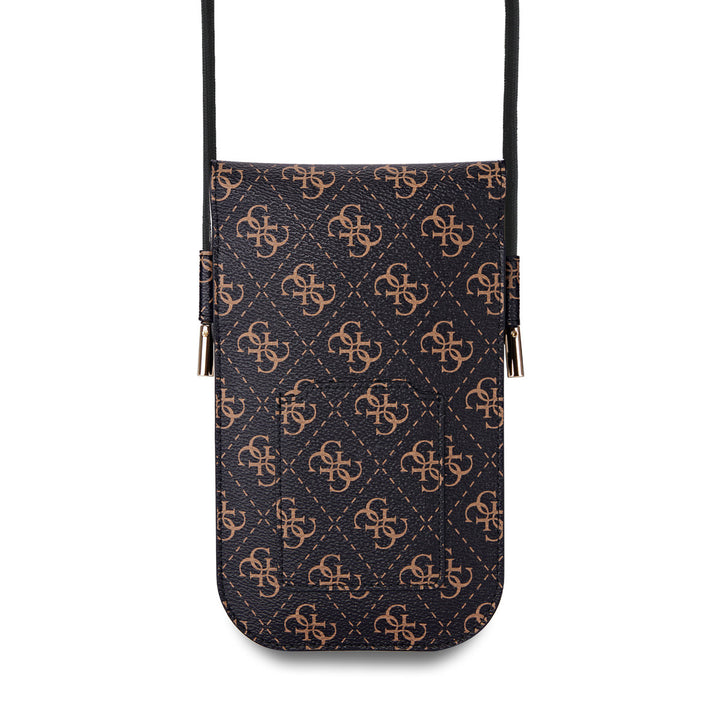 Guess 7 inch PU Leather Telefoontas - Wallet bag - 4G Triangle - Zwart-Tablethoesjes-Ilumina Benelux
