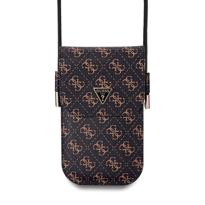 Guess 7 inch PU Leather Telefoontas - Wallet bag - 4G Triangle - Zwart-Tablethoesjes-Ilumina Benelux