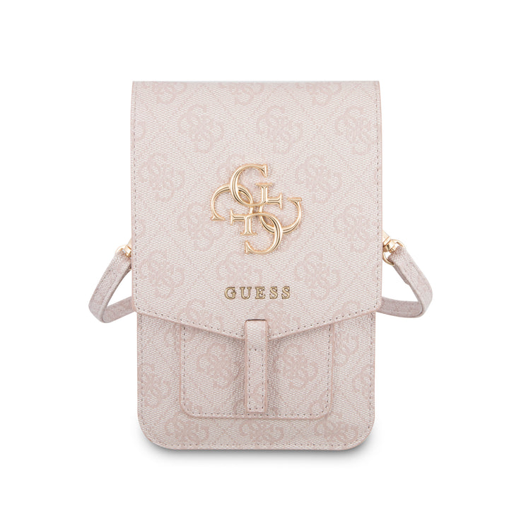 Guess 7 inch PU Leather Telefoontas - Wallet bag - Big 4G Logo -Roze-Tablethoesjes-Ilumina Benelux