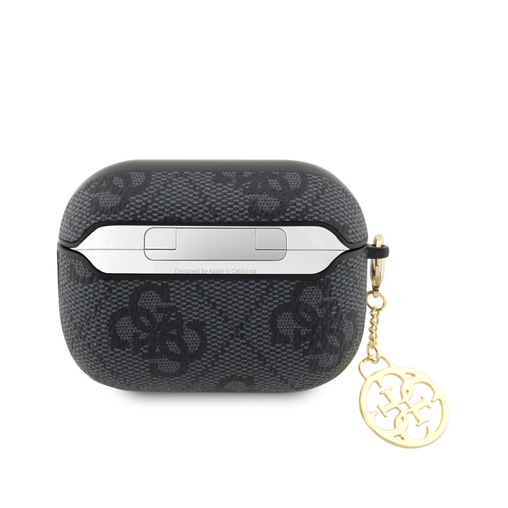 Guess AirPods Pro & Pro 2 Case - 4G - Heart Charm - Zwart-Koptelefoon case-Ilumina Benelux