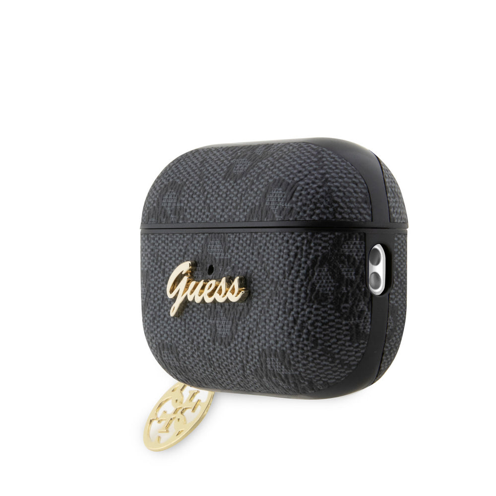 Guess AirPods Pro & Pro 2 Case - 4G - Heart Charm - Zwart-Koptelefoon case-Ilumina Benelux