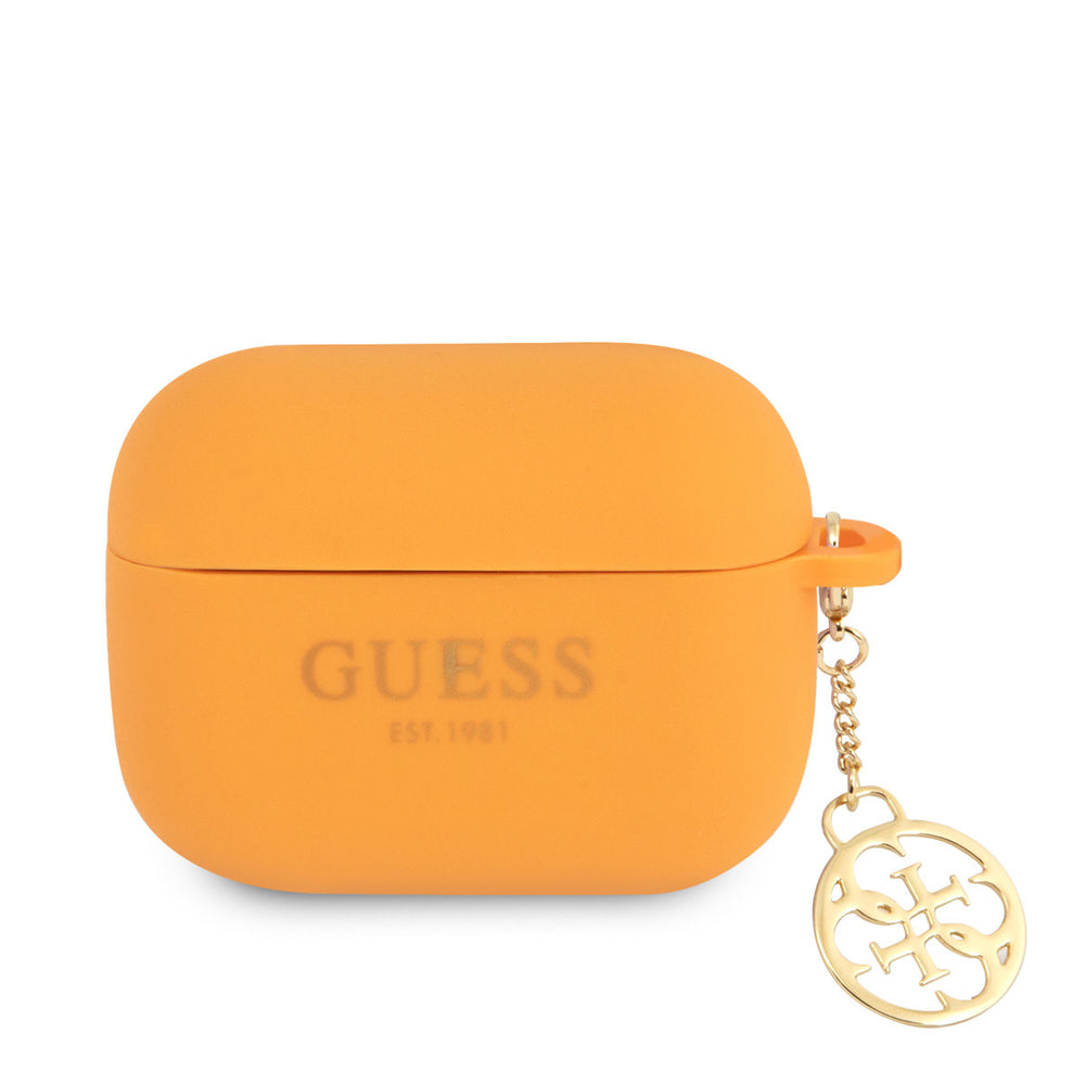Guess AirPods Pro & Pro 2 Case - Charm Collection - Oranje-Koptelefoon case-Ilumina Benelux