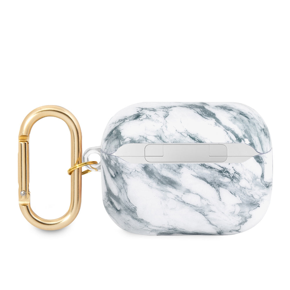 Guess AirPods Pro & Pro 2 Case - Marble - Blauw-Koptelefoon case-Ilumina Benelux