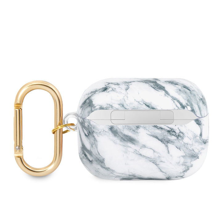 Guess AirPods Pro & Pro 2 Case - Marble - Blauw-Koptelefoon case-Ilumina Benelux