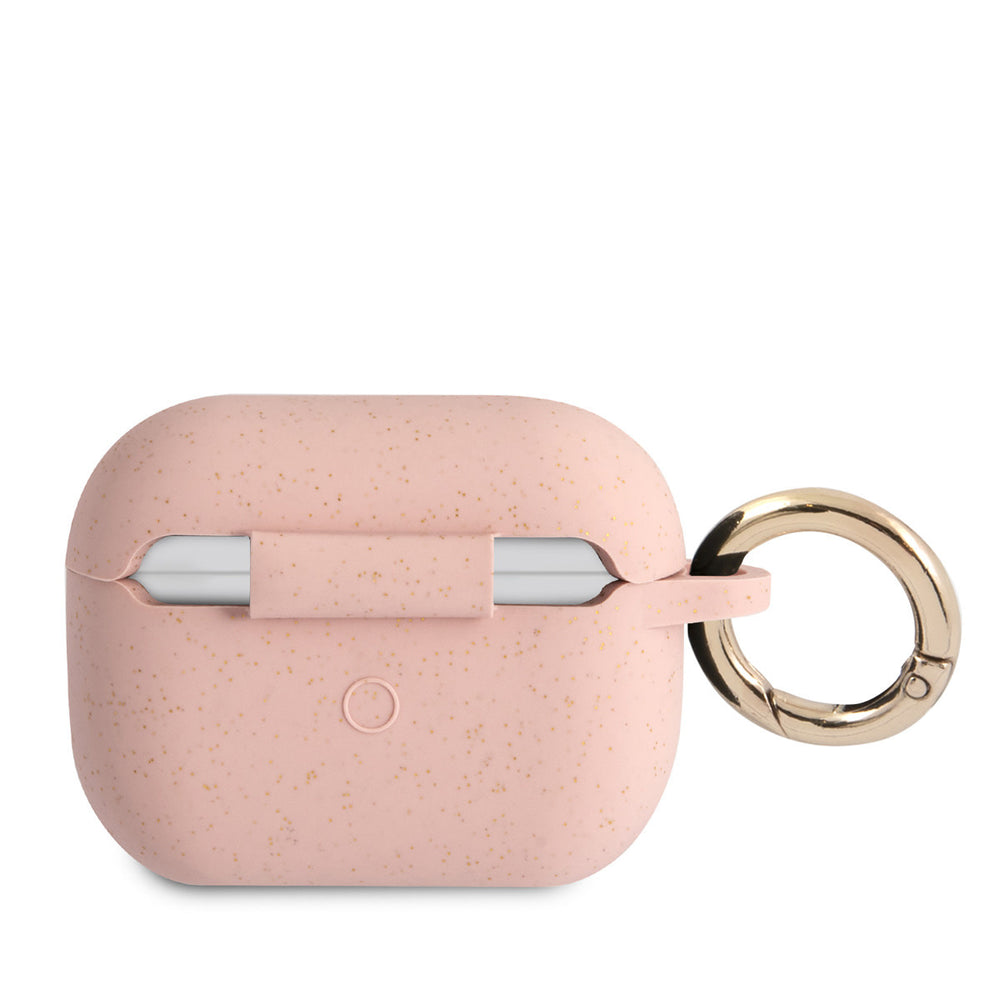 Guess AirPods Pro & Pro 2 Case - Silicone Glitter - Roze-Koptelefoon case-Ilumina Benelux