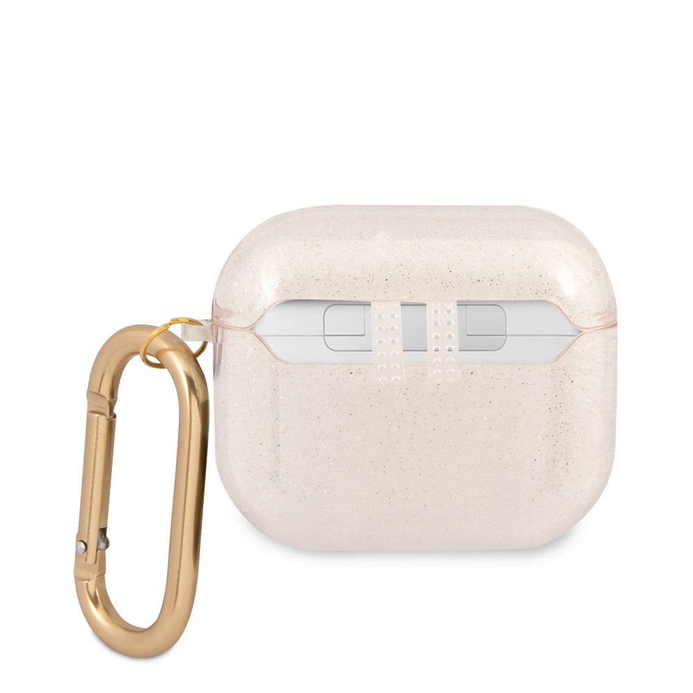Guess Airpods 3 Case - Colored Glitter - Goud-Koptelefoon case-Ilumina Benelux