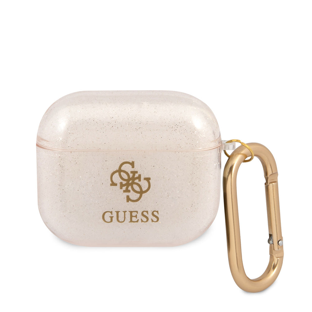 Guess Airpods 3 Case - Colored Glitter - Goud-Koptelefoon case-Ilumina Benelux