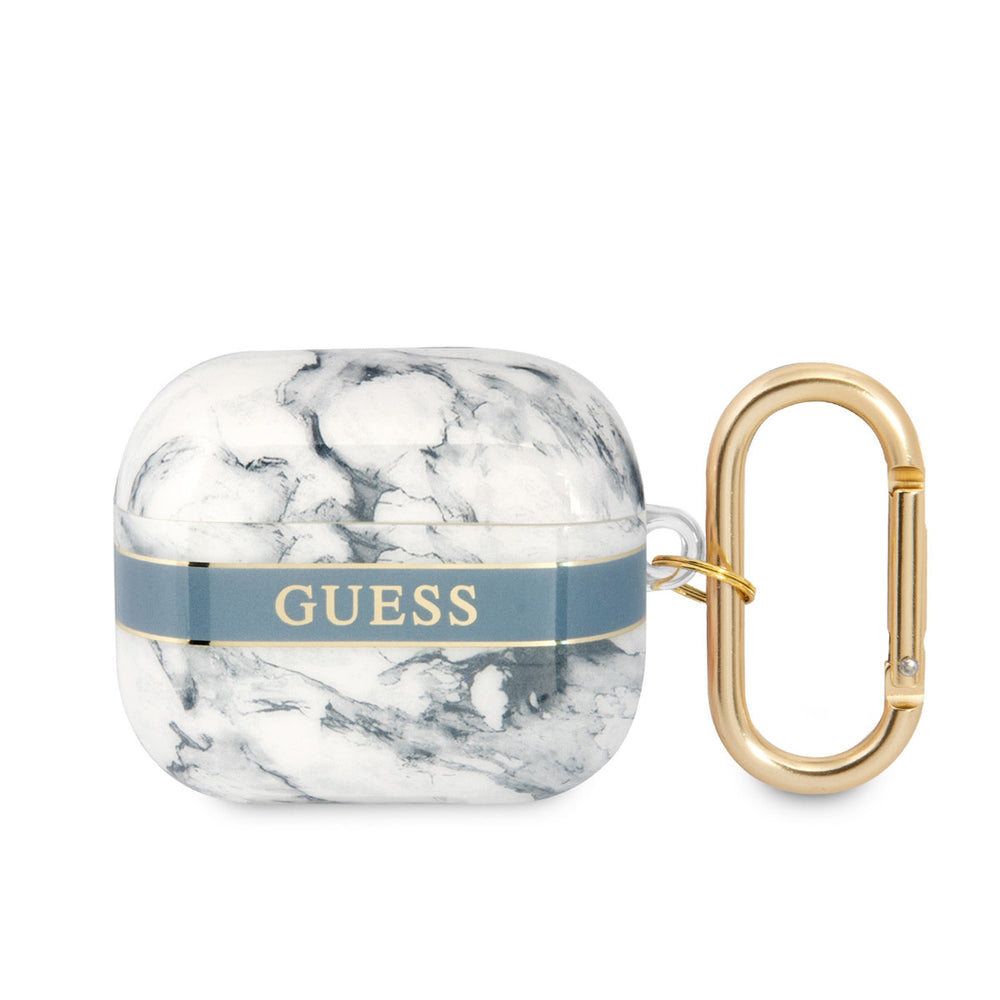 Guess Airpods 3 Case - Marble - Blauw-Koptelefoon case-Ilumina Benelux