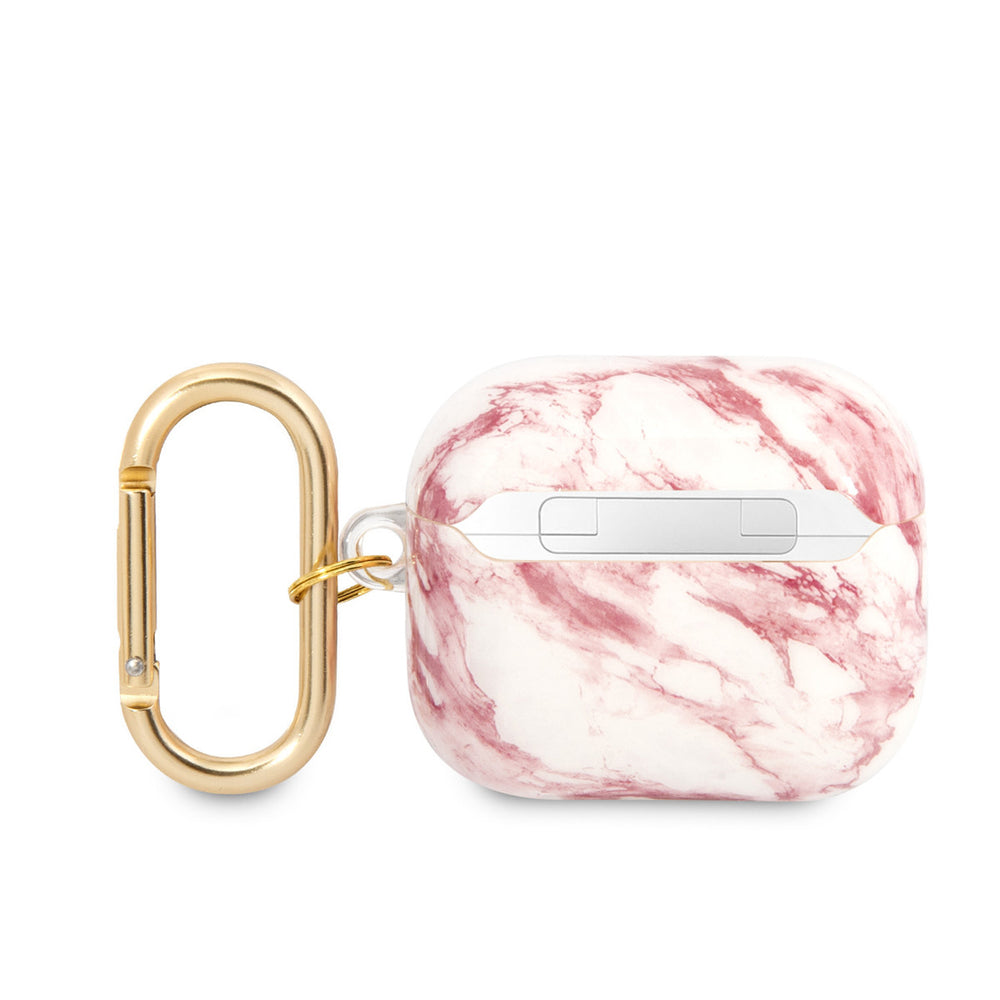 Guess Airpods 3 Case - Marble - Roze-Koptelefoon case-Ilumina Benelux