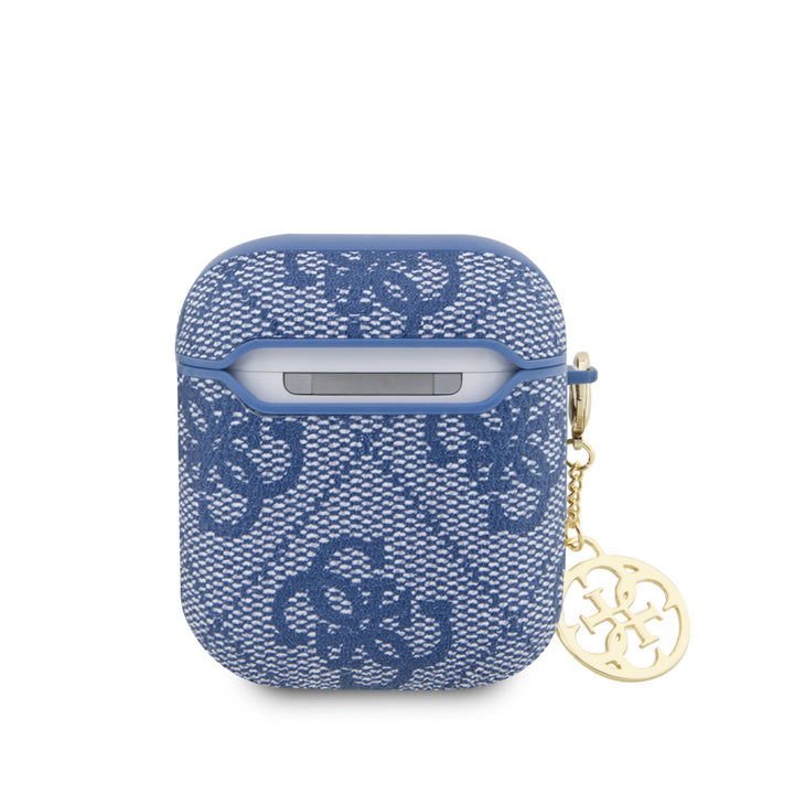 Guess Airpods - Airpods 2 Case - 4G - Heart Charm - Blauw-Koptelefoon case-Ilumina Benelux