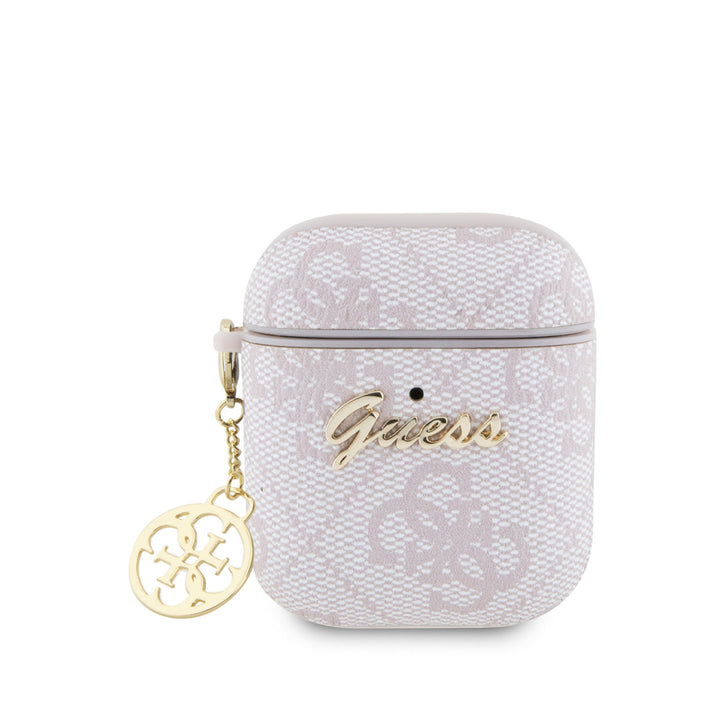 Guess Airpods - Airpods 2 Case - 4G - Heart Charm - Roze-Koptelefoon case-Ilumina Benelux