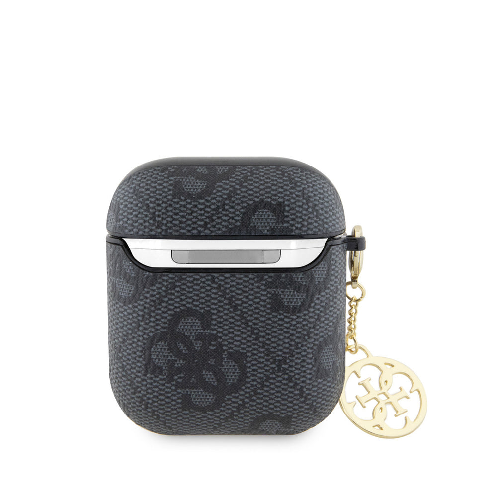 Guess Airpods - Airpods 2 Case - 4G - Heart Charm - Zwart-Koptelefoon case-Ilumina Benelux