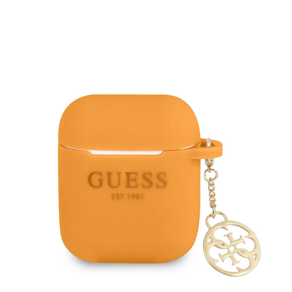Guess Airpods - Airpods 2 Case - Charm Collection - Oranje-Koptelefoon case-Ilumina Benelux