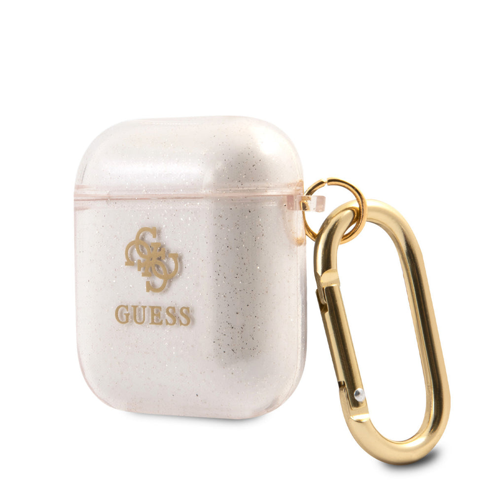 Guess Airpods - Airpods 2 Case - Colored Glitter - Goud-Koptelefoon case-Ilumina Benelux