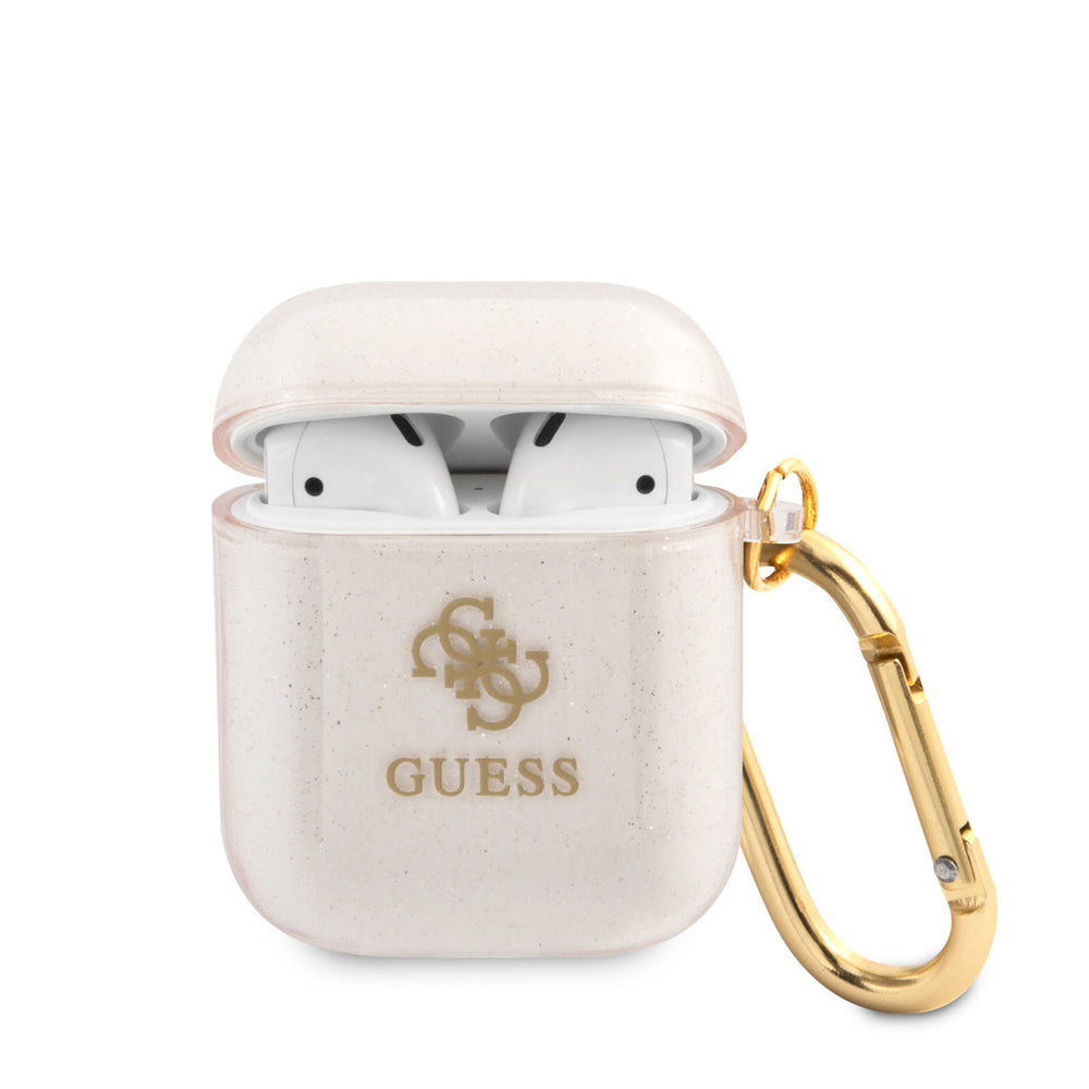 Guess Airpods - Airpods 2 Case - Colored Glitter - Goud-Koptelefoon case-Ilumina Benelux