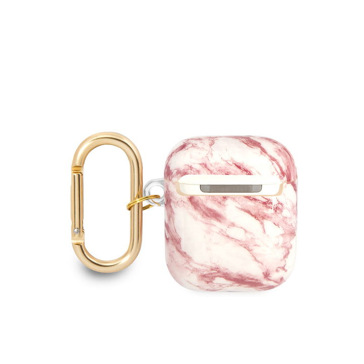 Guess Airpods - Airpods 2 Case - Marble - Roze-Koptelefoon case-Ilumina Benelux