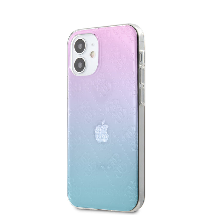 Guess Apple iPhone 12 Mini Blauw Backcover hoesje - Gradient-Hoesjes-Ilumina Benelux