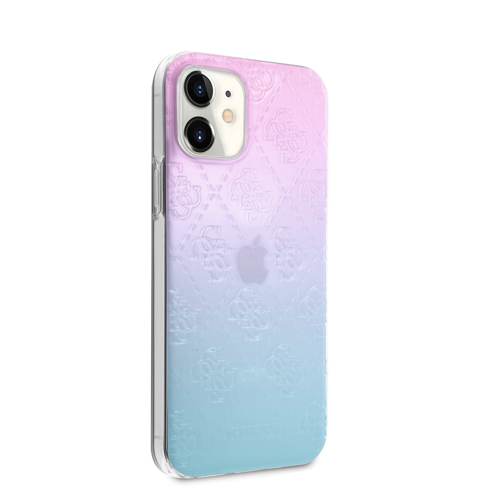 Guess Apple iPhone 12 Mini Blauw Backcover hoesje - Gradient-Hoesjes-Ilumina Benelux