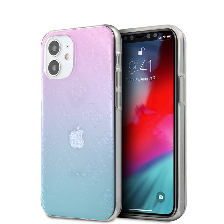 Guess Apple iPhone 12 Mini Blauw Backcover hoesje - Gradient-Hoesjes-Ilumina Benelux
