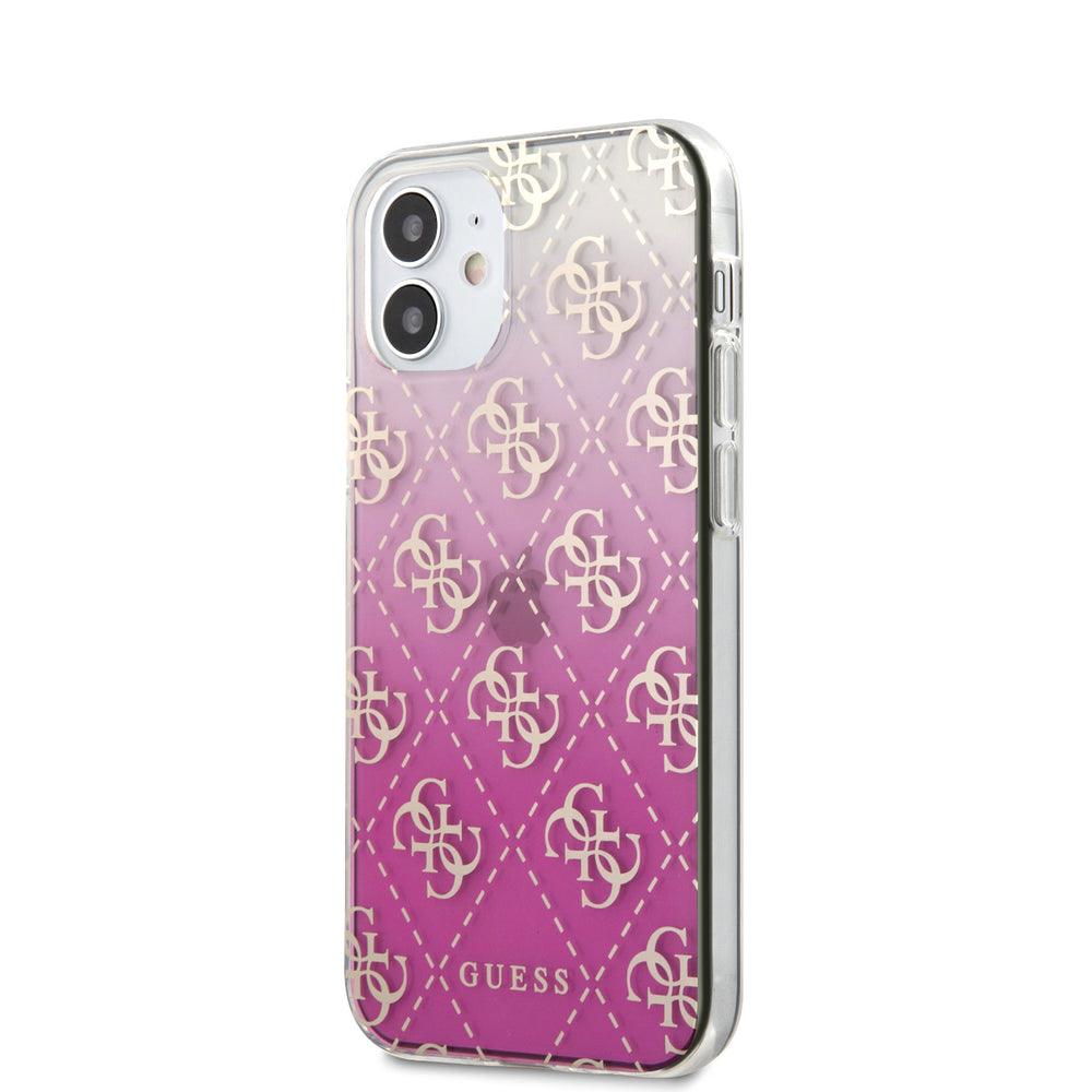 Guess Apple iPhone 12 Mini Roze Backcover hoesje - Gradient-Hoesjes-Ilumina Benelux