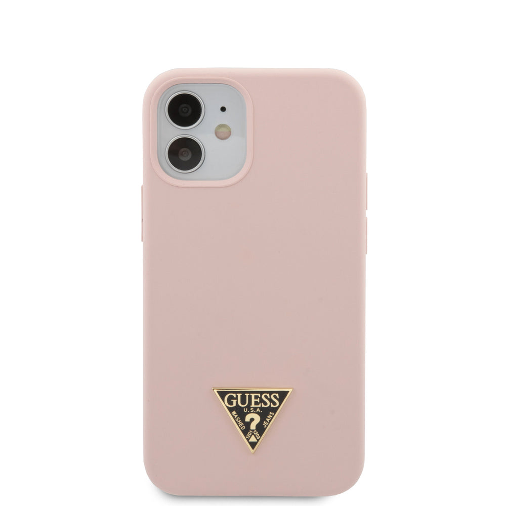 Guess Apple iPhone 12 Mini Roze Backcover hoesje - silicone-Hoesjes-Ilumina Benelux