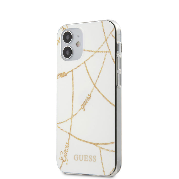 Guess Apple iPhone 12 Mini Wit Backcover hoesje - TPU-Hoesjes-Ilumina Benelux