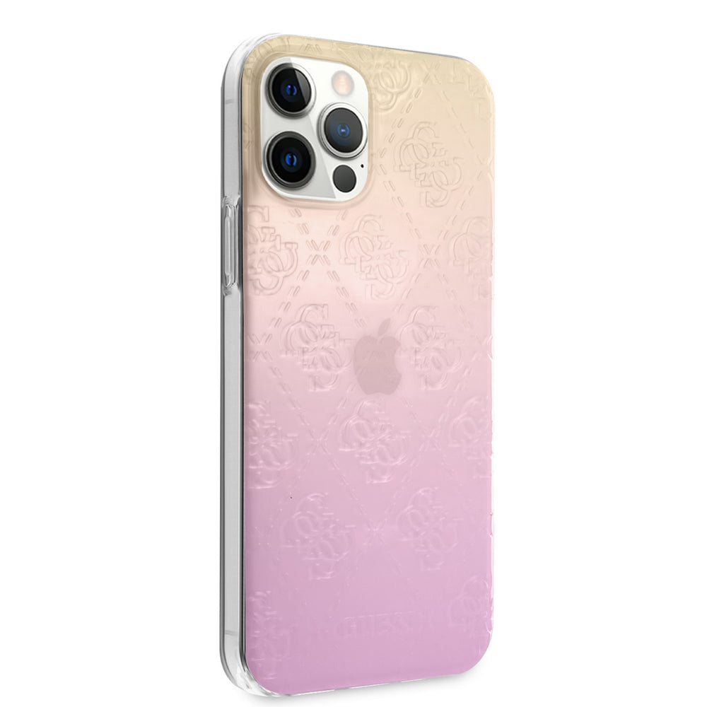 Guess Apple iPhone 12 Pro Max Backcover hoesje Roze - Gradient-Hoesjes-Ilumina Benelux