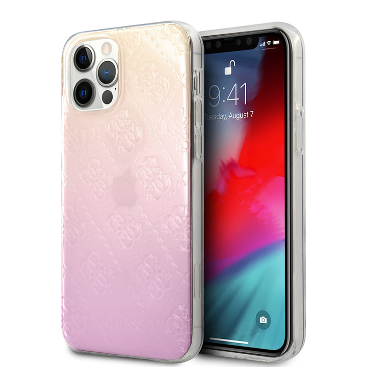 Guess Apple iPhone 12 Pro Max Backcover hoesje Roze - Gradient-Hoesjes-Ilumina Benelux