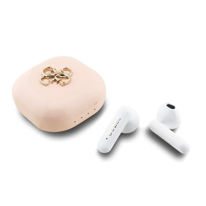 Guess Bluetooth Earbuds - TWS - 4G Metal Logo - Roze-In-ear koptelefoon-Ilumina Benelux