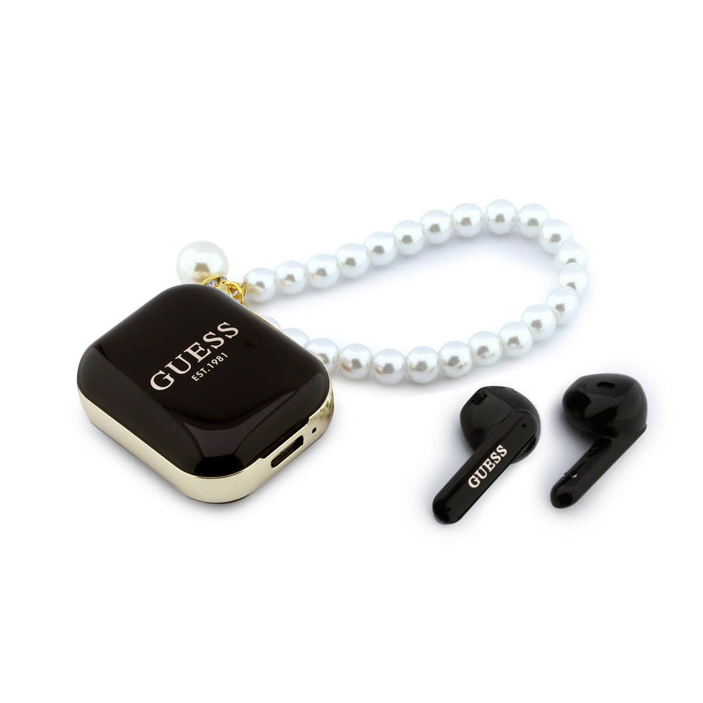 Guess Bluetooth Earbuds - TWS - Pearl Strap - Zwart-In-ear koptelefoon-Ilumina Benelux