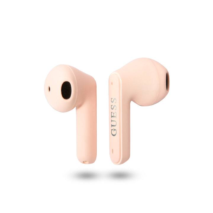 Guess Bluetooth Earbuds - TWS - Triangle Logo - Roze-In-ear koptelefoon-Ilumina Benelux