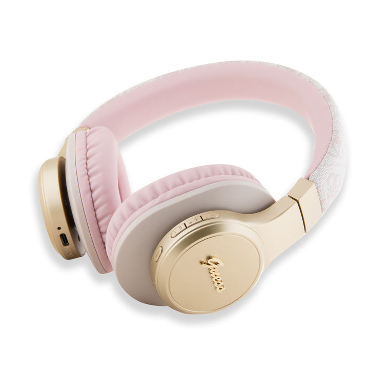 Guess Bluetooth Headphones - 4G Script - Roze-Headphones-Ilumina Benelux