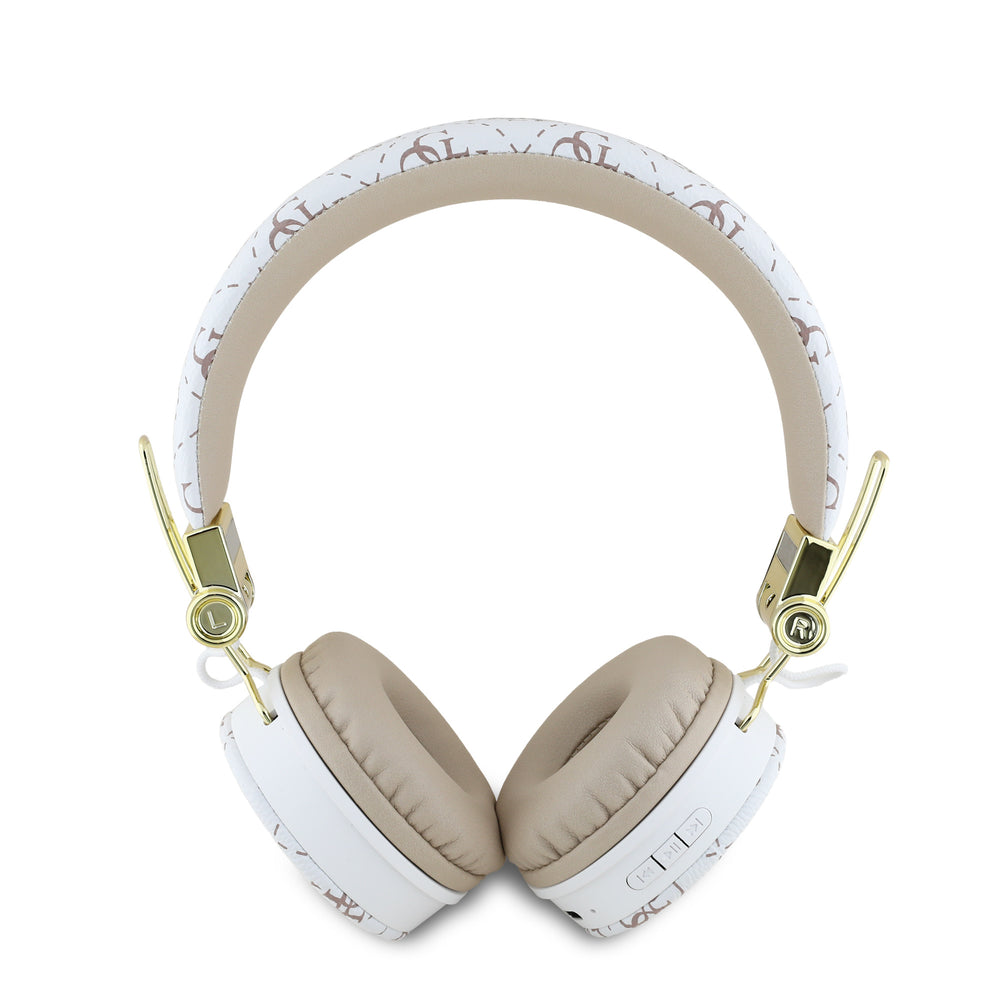 Guess Bluetooth Headphones - 4G Triangle - Round Shape - Wit-Headphones-Ilumina Benelux