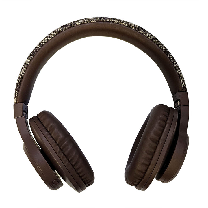 Guess Bluetooth Headphones - 4G tone on tone script logo - Bruin-Headphones-Ilumina Benelux