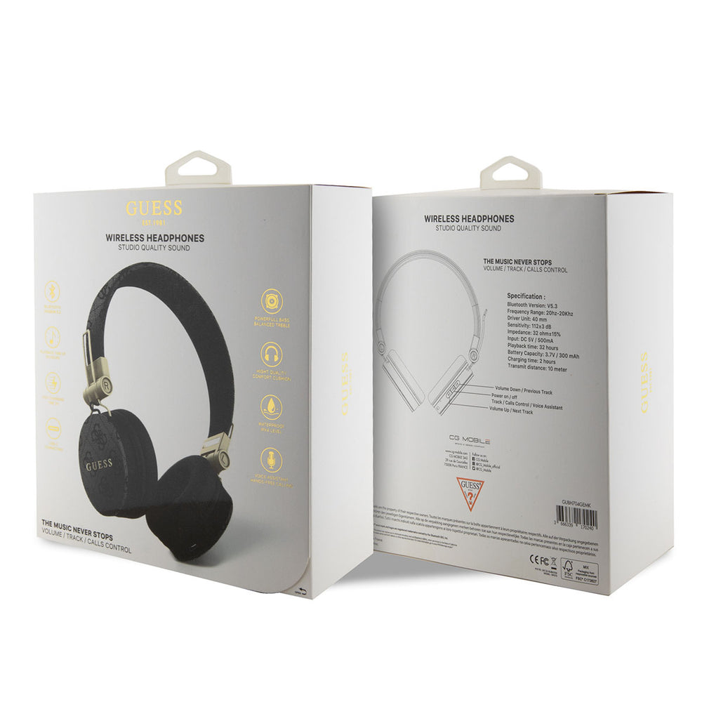 Guess Bluetooth Headphones - 4G with Round Shape - Grijs-Headphones-Ilumina Benelux