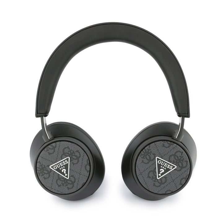 Guess Bluetooth Headphones - ENC - PU Leather - 4G Triangle Logo - Zwart-Headphones-Ilumina Benelux