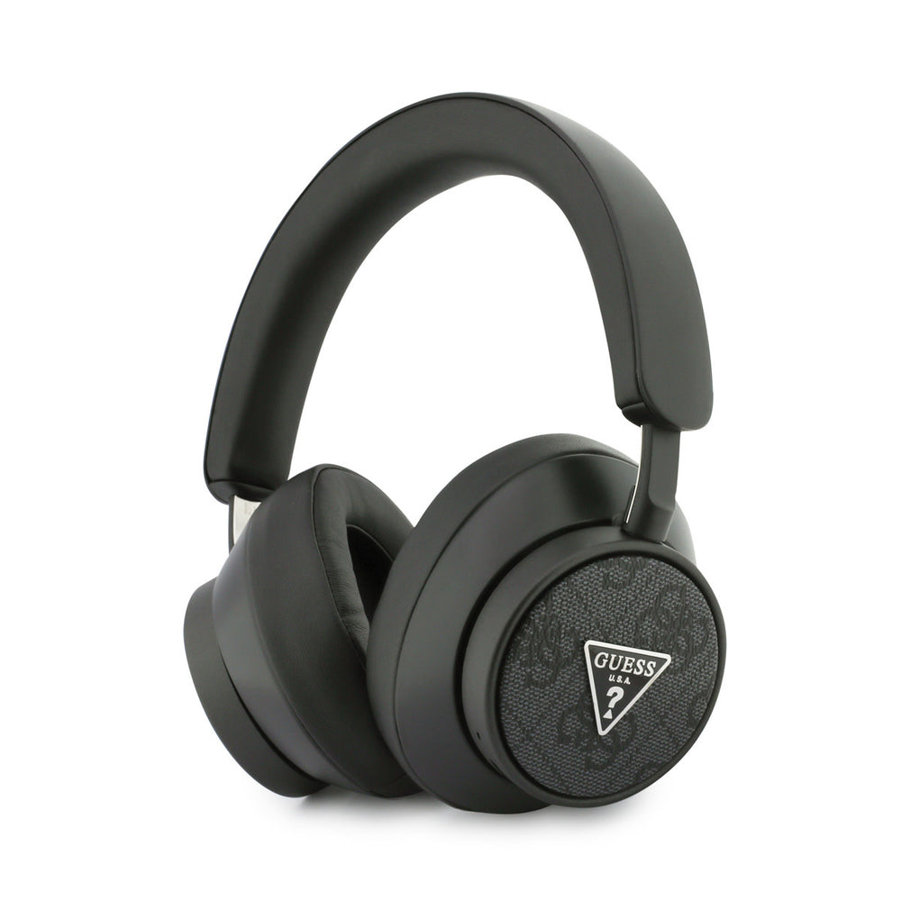 Guess Bluetooth Headphones - ENC - PU Leather - 4G Triangle Logo - Zwart-Headphones-Ilumina Benelux