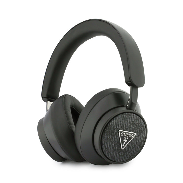 Guess Bluetooth Headphones - ENC - PU Leather - 4G Triangle Logo - Zwart-Headphones-Ilumina Benelux