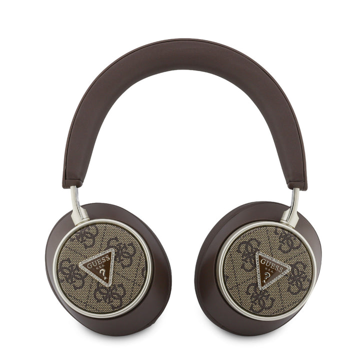Guess Bluetooth Headphones - ENC - PU Leather With Case - 4G Triangle Logo - Bruin-Headphones-Ilumina Benelux